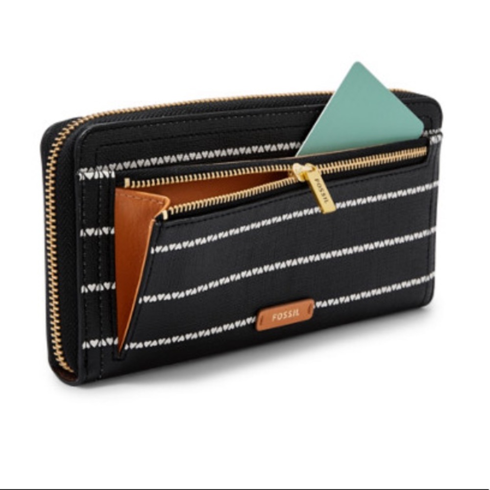 New! Fossil RFID Logan Clutch/Wristlet or Wallet - Picture 5 of 8